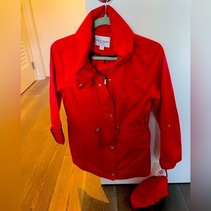 NWT authentic Cole Haan Raincoat in Red Women’s Small
